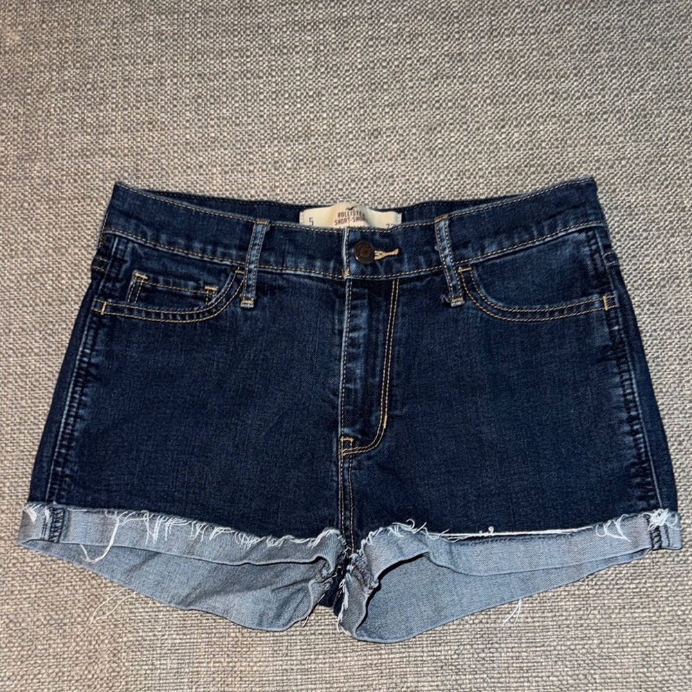 Hollister Blue Jean Shorts Classic Cut-Off Style